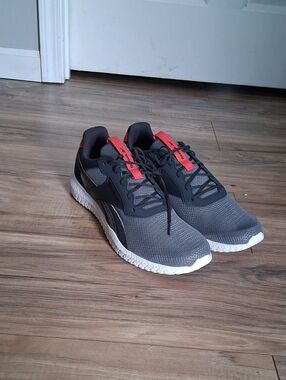 Reebok Gray, Black & Red Men's Athletic Sneakers